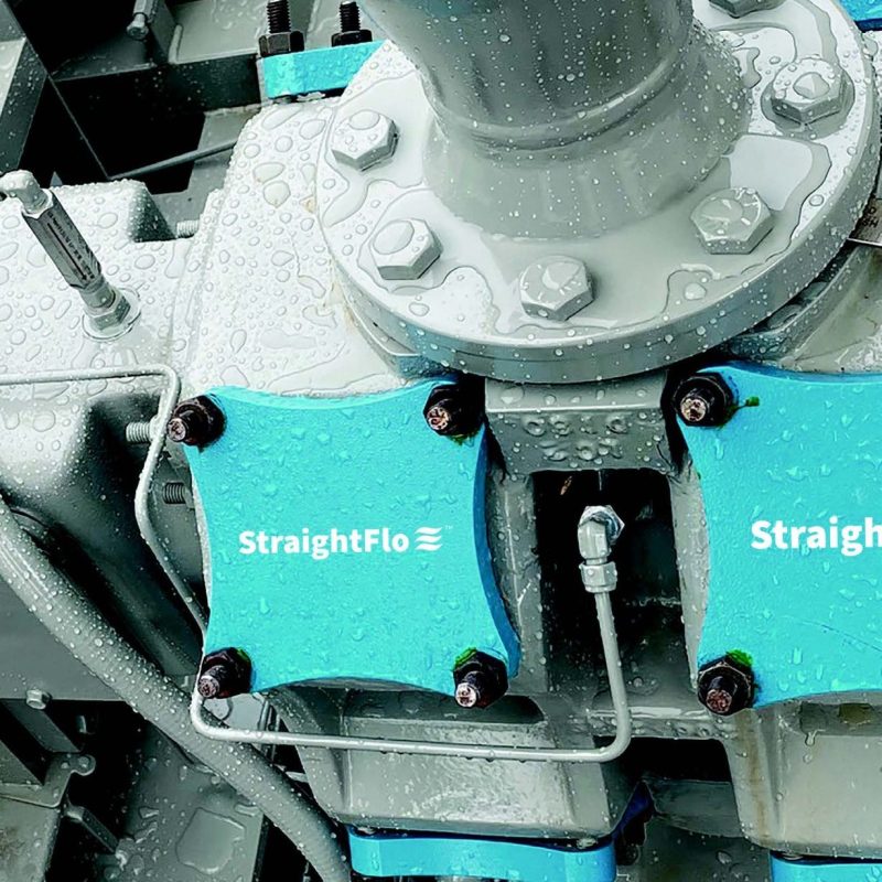 StraightFlo Valve branded logo on the side of a compressor housing